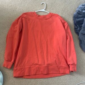 orange lululemon crewneck